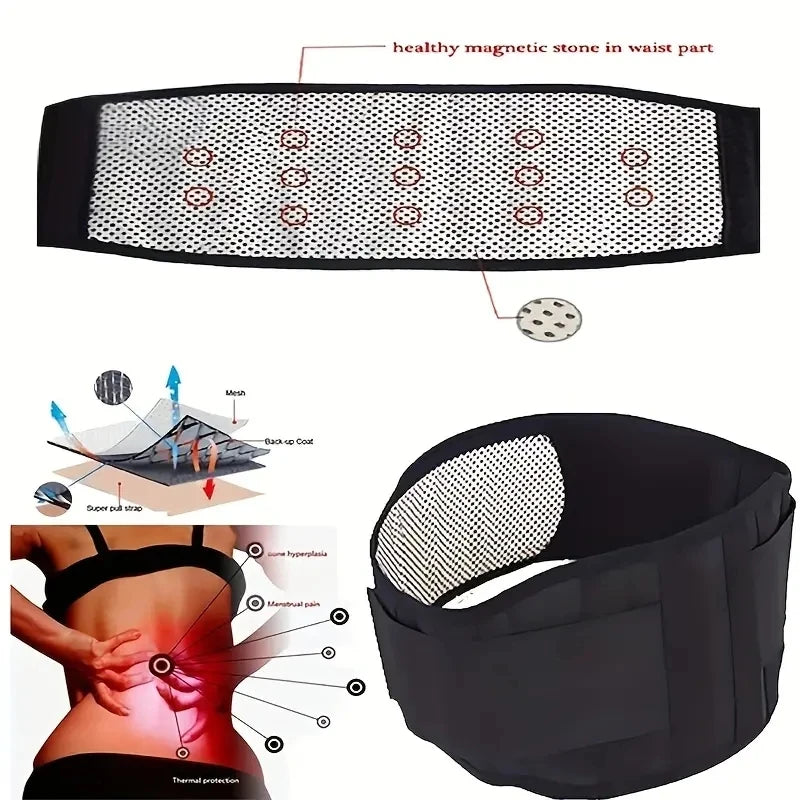 1pc Self-heating Magnetic Therapy Back And Waist Support Belt