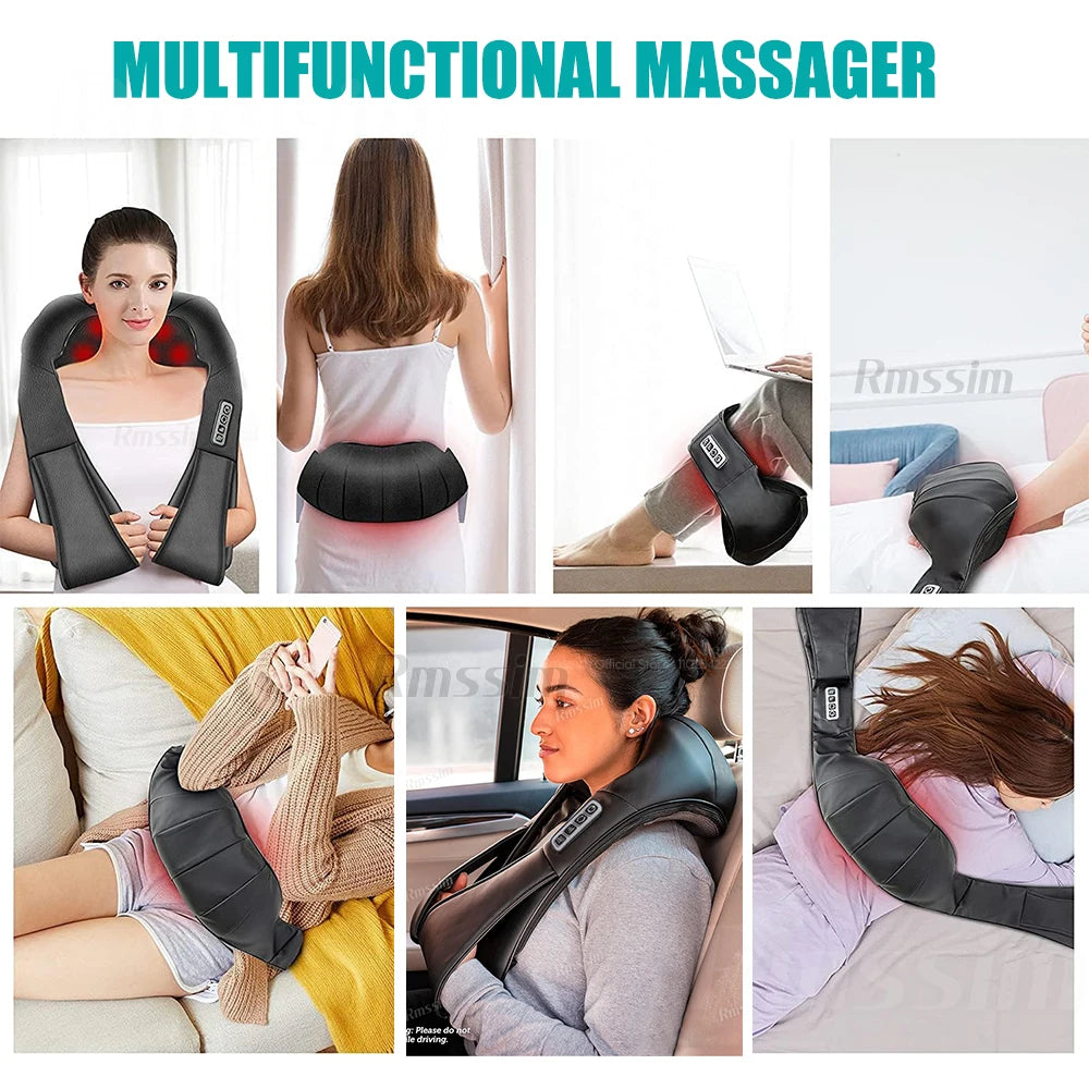 The Neck and Shoulder Heated Massager 2.0 with Health Benefits for Muscle relaxation