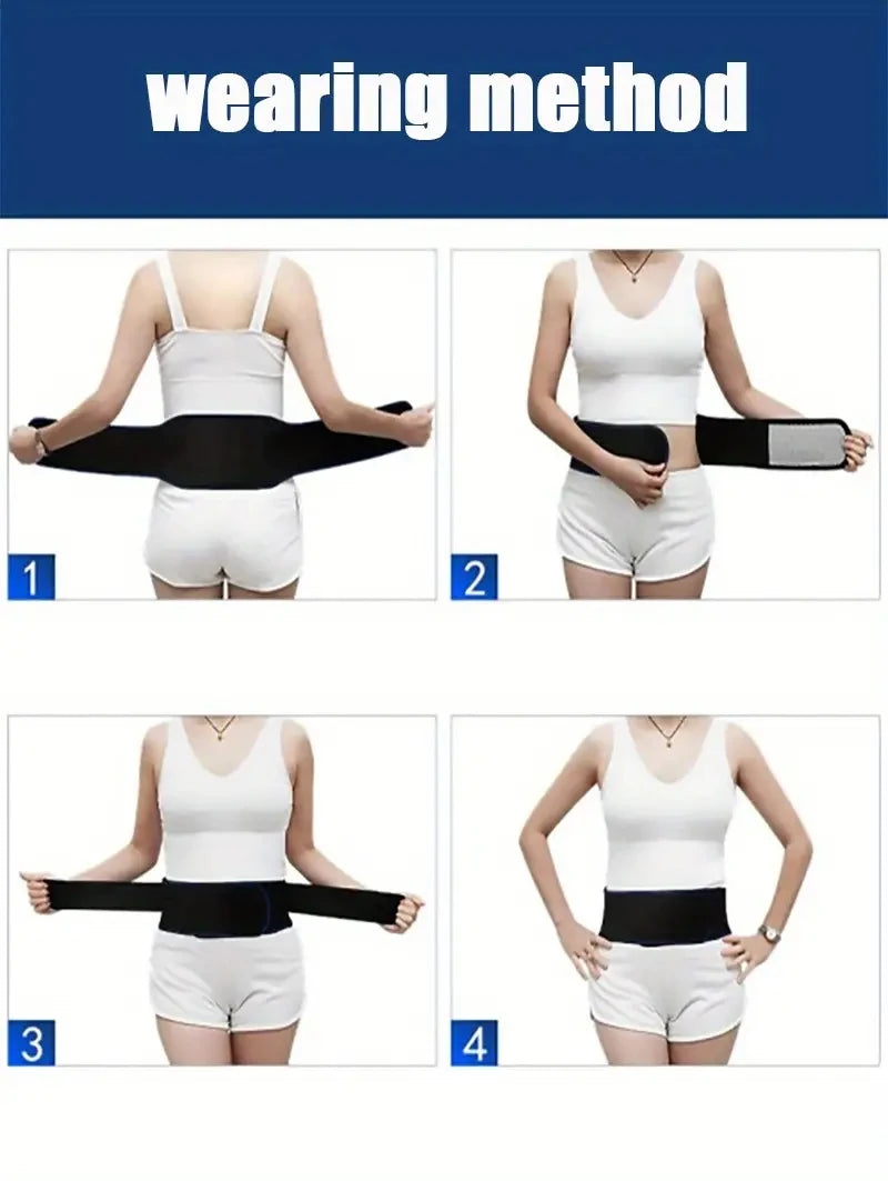 1pc Self-heating Magnetic Therapy Back And Waist Support Belt