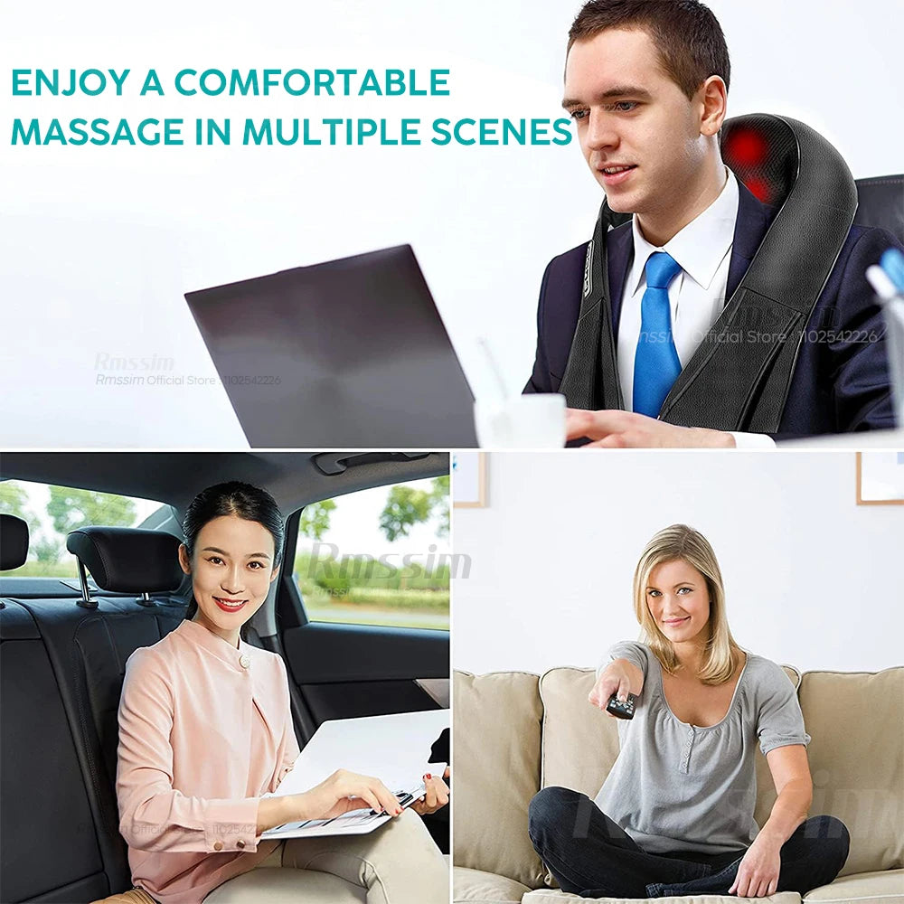 The Neck and Shoulder Heated Massager 2.0 with Health Benefits for Muscle relaxation