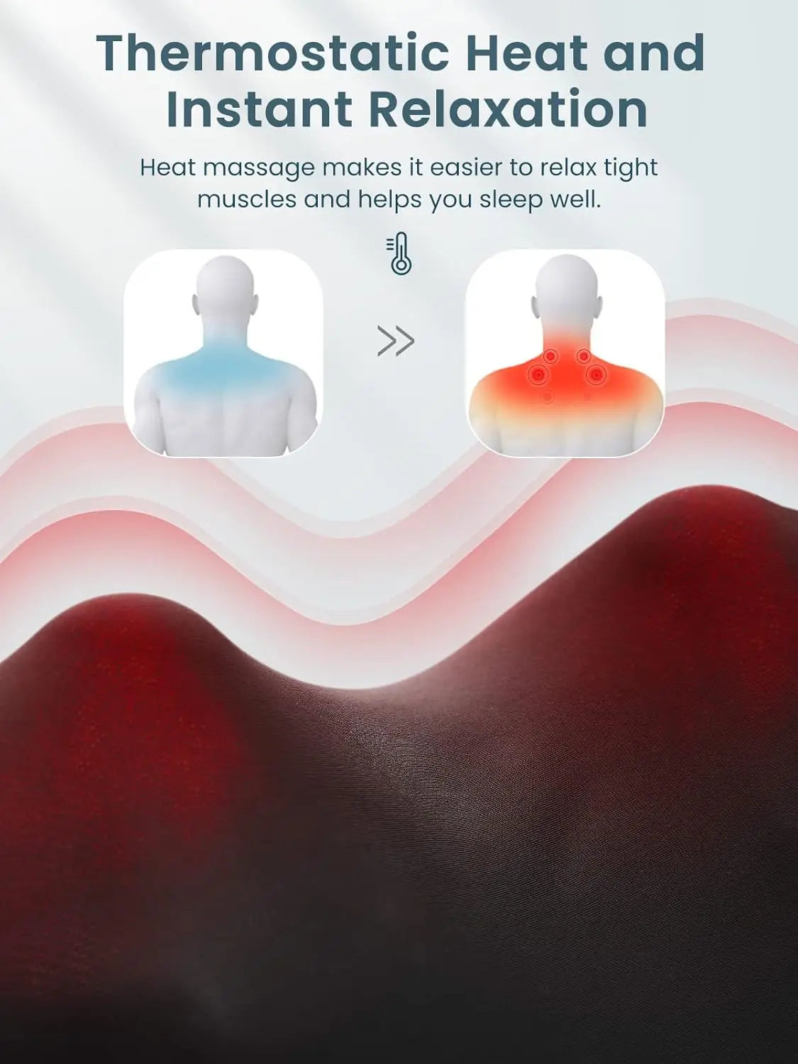 The Neck and Shoulder Heated Massager 2.0 with Health Benefits for Muscle relaxation