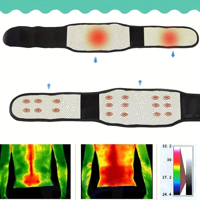 1pc Self-heating Magnetic Therapy Back And Waist Support Belt