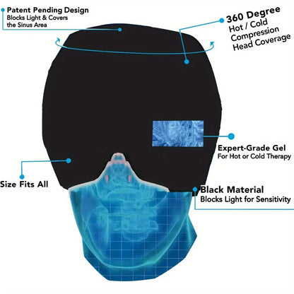 Deshine Migraine Relief Cap With HOT or COLD Relief Technology